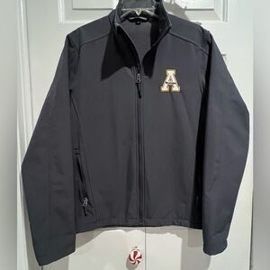 APPALACHIAN🩶Gray Zip Front Jacket with Embroidered “A” Logo - Zip Pockets